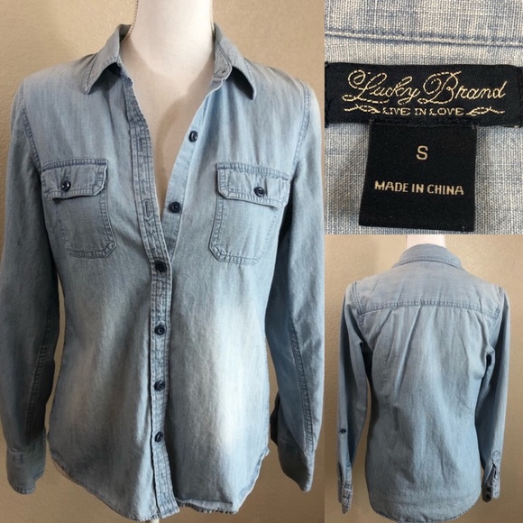 Lucky Brand Tops - Lucky Brand denim button down shirt